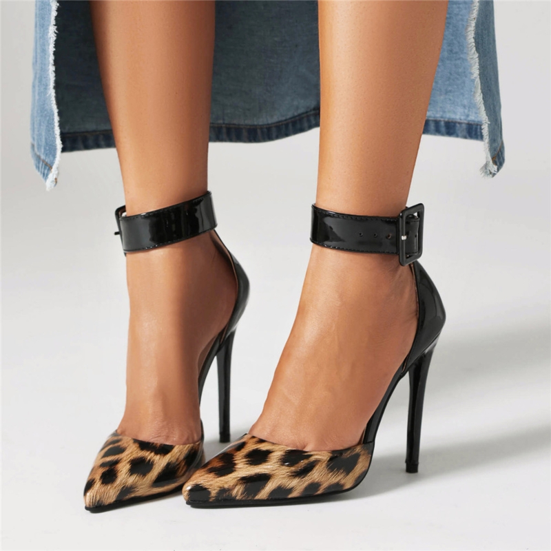 Patent Leather Sandals High Heels Leopard | Philipp Plein Outlet-thanhphatduhoc.com.vn