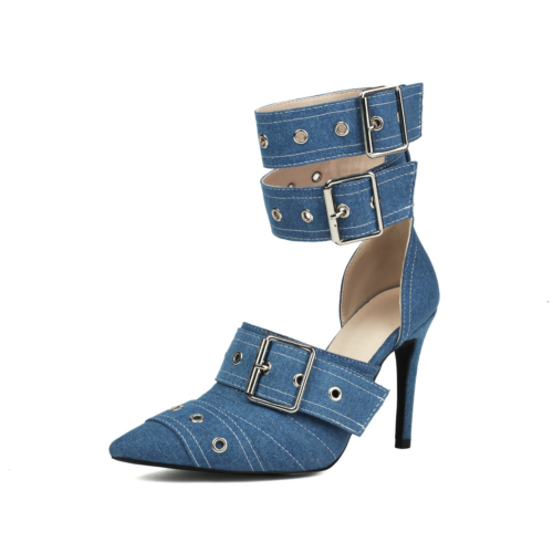 Stiletto Heel Buckle D'orsay Sandals With Closed Toe