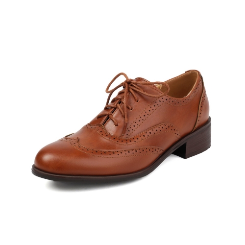 Round Toe Stripe Lace up Women's Wingtip Oxford Shoes Dress Shoes | Up2Step Round Toe Stripe Lace up Women's Wingtip Oxford Shoes Dress Shoes | Up2Step