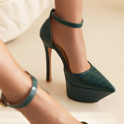 Ankle Strap Platform Stiletto Sandals D'orsay Evening Sandals Shoes