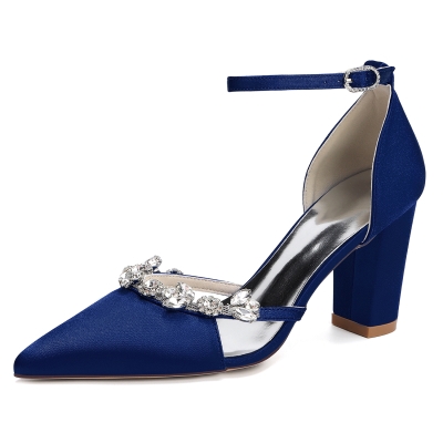 blue heels for wedding dress Harriet Wilde Hetty Wedding Shoes with Organza Bow & Ankle Strap - Suede main image 0