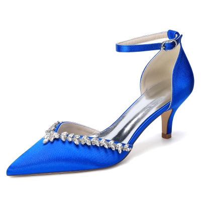 Women's Royal Blue Kitten Heels - Elegant & Chic | Up2step