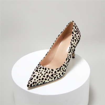 Black Glitter Leopard Prints Stilettos Heeled Pumps Dresses Dance High Heels for Women