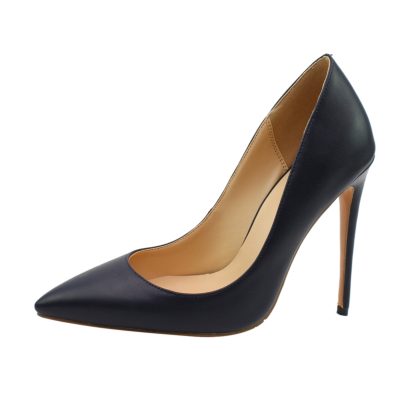 Navy Dresses Matte Pumps Pointed Toe 2021 Stiletto High Heels Shoes