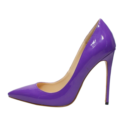 Purple Court Pumps Pointed Toe Stilettos for Office Ladies With High Heel