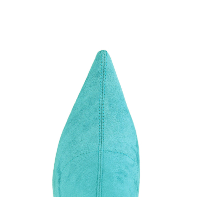Mint Suede Elastic Over The Knee Boots with Pointed Toe