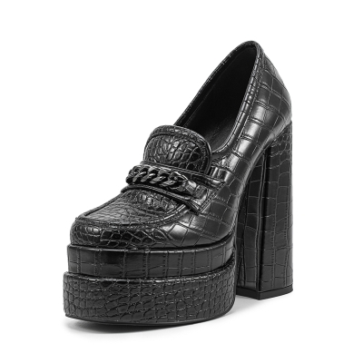 Black Platform Heels Full Size US4-15 | Up2step