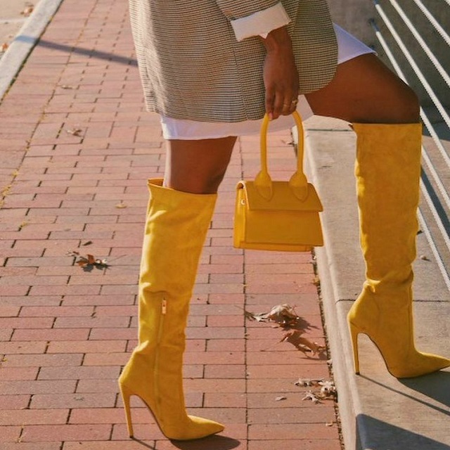 Shawnte's Yellow Boots To Style With Suits