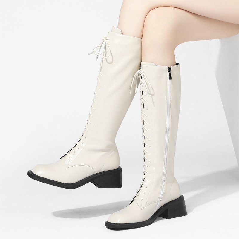 low heel knee high boots uk