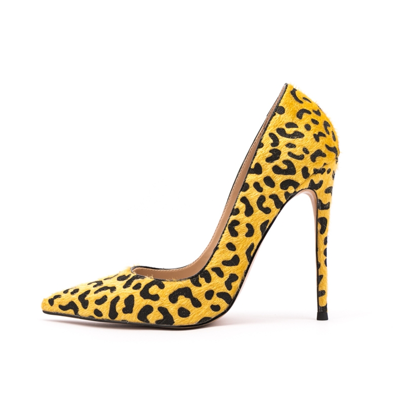 yellow print heels