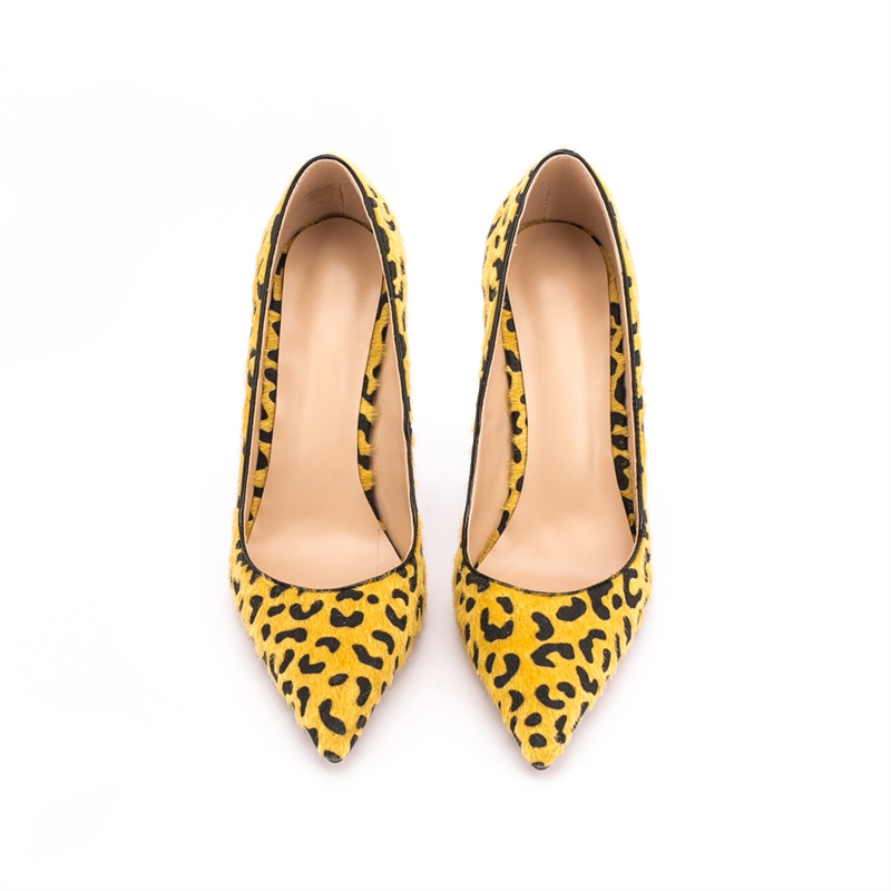 yellow leopard print heels