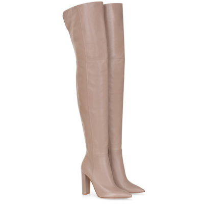 Fashion Snake Embossed Pointed Toe Stilettos Over-the-knee Boots for ...