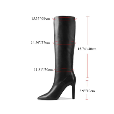 Dance Boots Pointy Toe Stiletto Knee High Boots