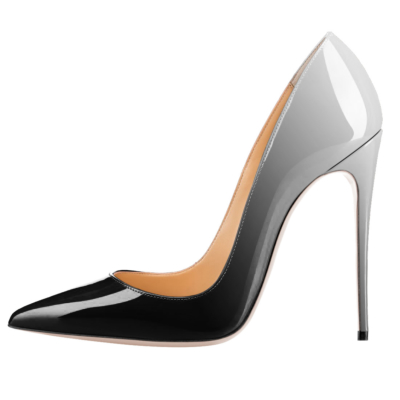 Grey&Black Gradient High Heels Shoes Pointed Toe 2022 Pumps