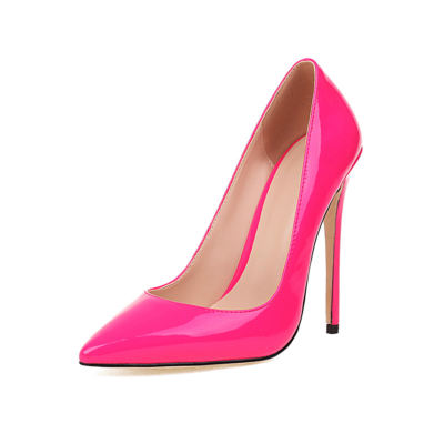 Neon Fuchsia Heels Stiletto Heeled Court Pumps Shoes for Party